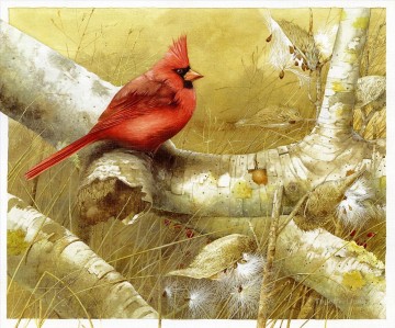 perroquet sur les oiseaux de l’arbre Peinture à l'huile